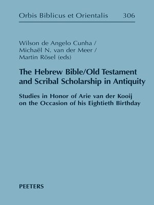 cover image of The Hebrew Bible/Old Testament and Scribal Scholarship in Antiquity